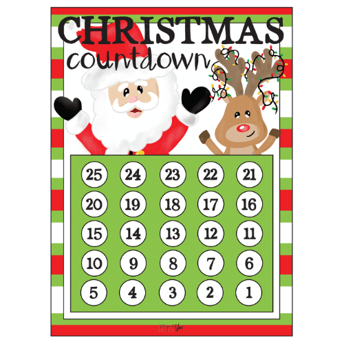 a pop of you designs christmas countdown printable