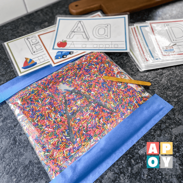Sprinkle Writing Activity for Kids: A Sensory and Fun Way to Practice Letter Writing
