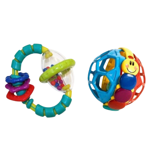 bright starts grab and spin rattle and bendy ball