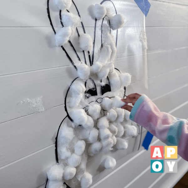 Easter Bunny Sticky Activity for Toddlers: Fun and Easy Fine Motor Craft