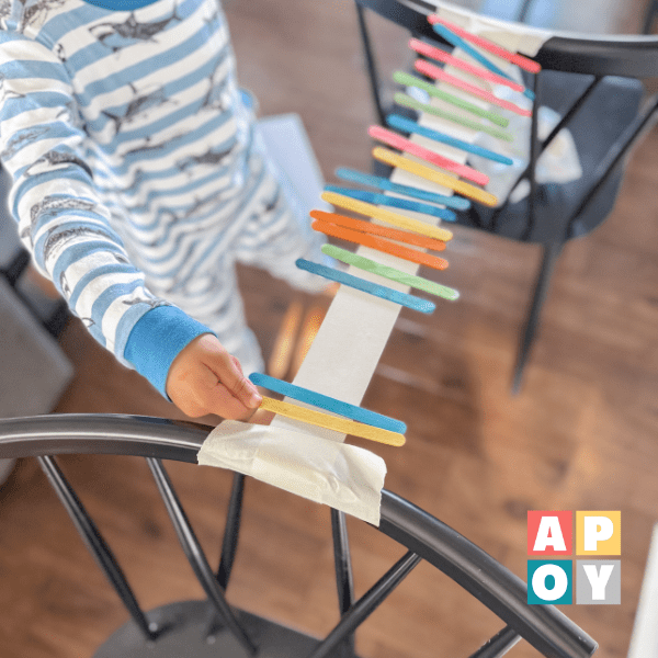 chair craft stick tape bridge