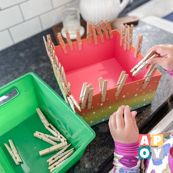 Mastering Fine Motor Skills: Clothespin Box Fine Motor Activity for Toddlers
