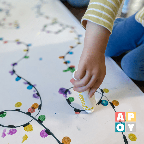 Brighten Up Your Holidays with a Giant Christmas Lights Craft for Toddlers