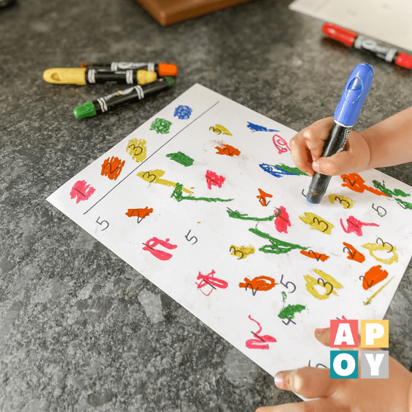 Color Coding Letter and Number Recognition: A Fun and Educational Toddler Activity for At-Home Learning