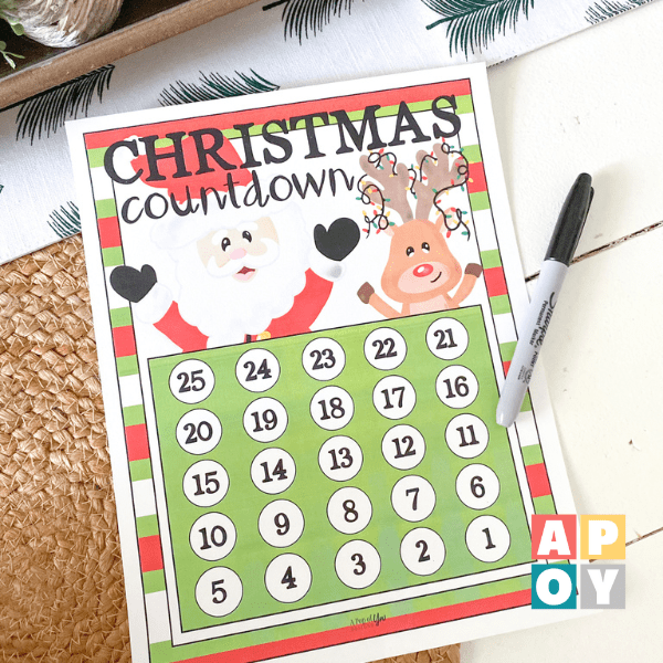 Joyful Moments: Unwrapping Holiday Magic with A FREE Christmas Countdown Printable Poster