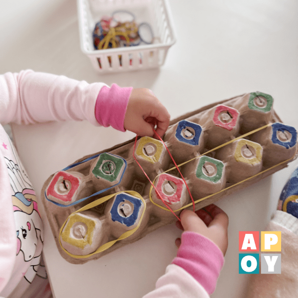 egg carton geoboard