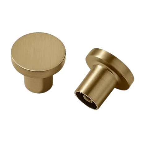 gold round knobs