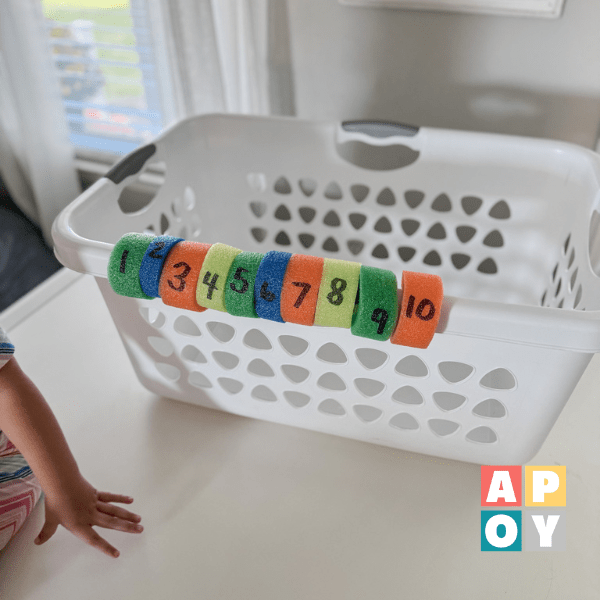 hamper number line pool noodles