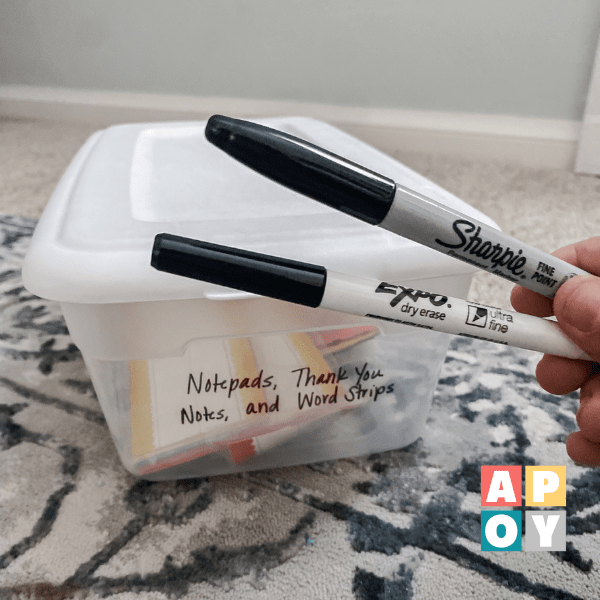 Sharpie Labeling Hack: Easy Organization Hacks for Busy Parents