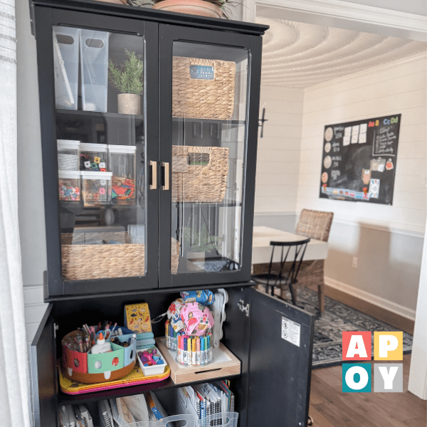 homeschool learning cabinet