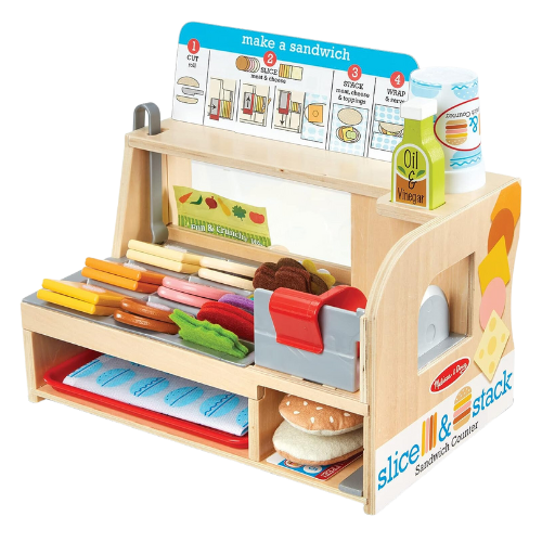 melissa and doug wooden slice and stack sandwich counter