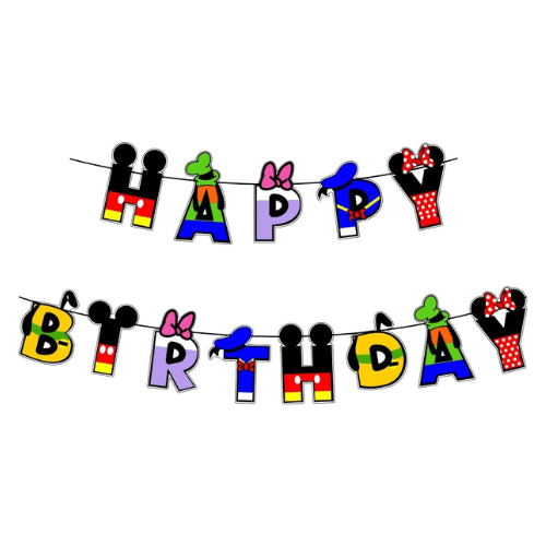mickey mouse happy birthday banner