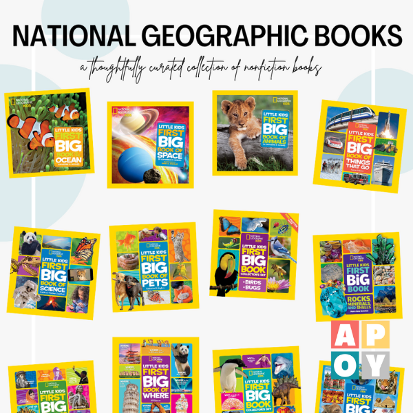 national geographic books collage