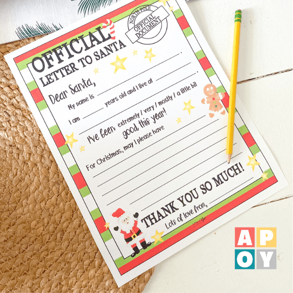 Creating Magical Memories: A FREE Christmas Letter to Santa Printable for Toddler Delight