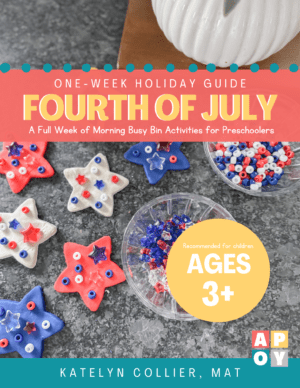 forth of july morning bins guide ages 3 and under