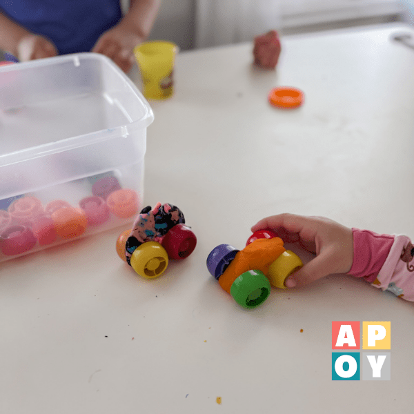 pouch top playdough cars