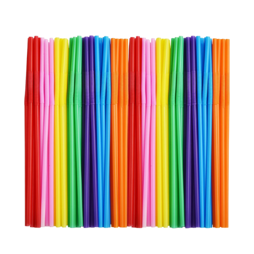 rainbow plastic straws