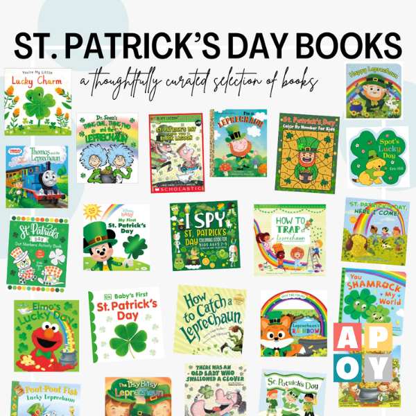 st patrick's day books collage