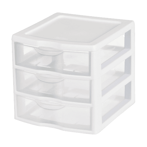 sterilite small three drawer organizer
