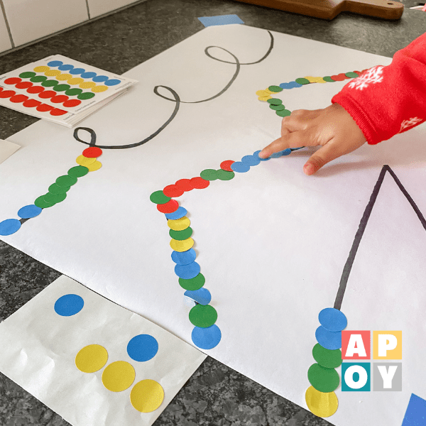 Crafting Connections: Nurturing Fine Motor and Color Skills Through Dot Sticker Lines and Beyond